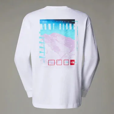 The North Face Men's Axy's Oversized Long Sleeve Tee White