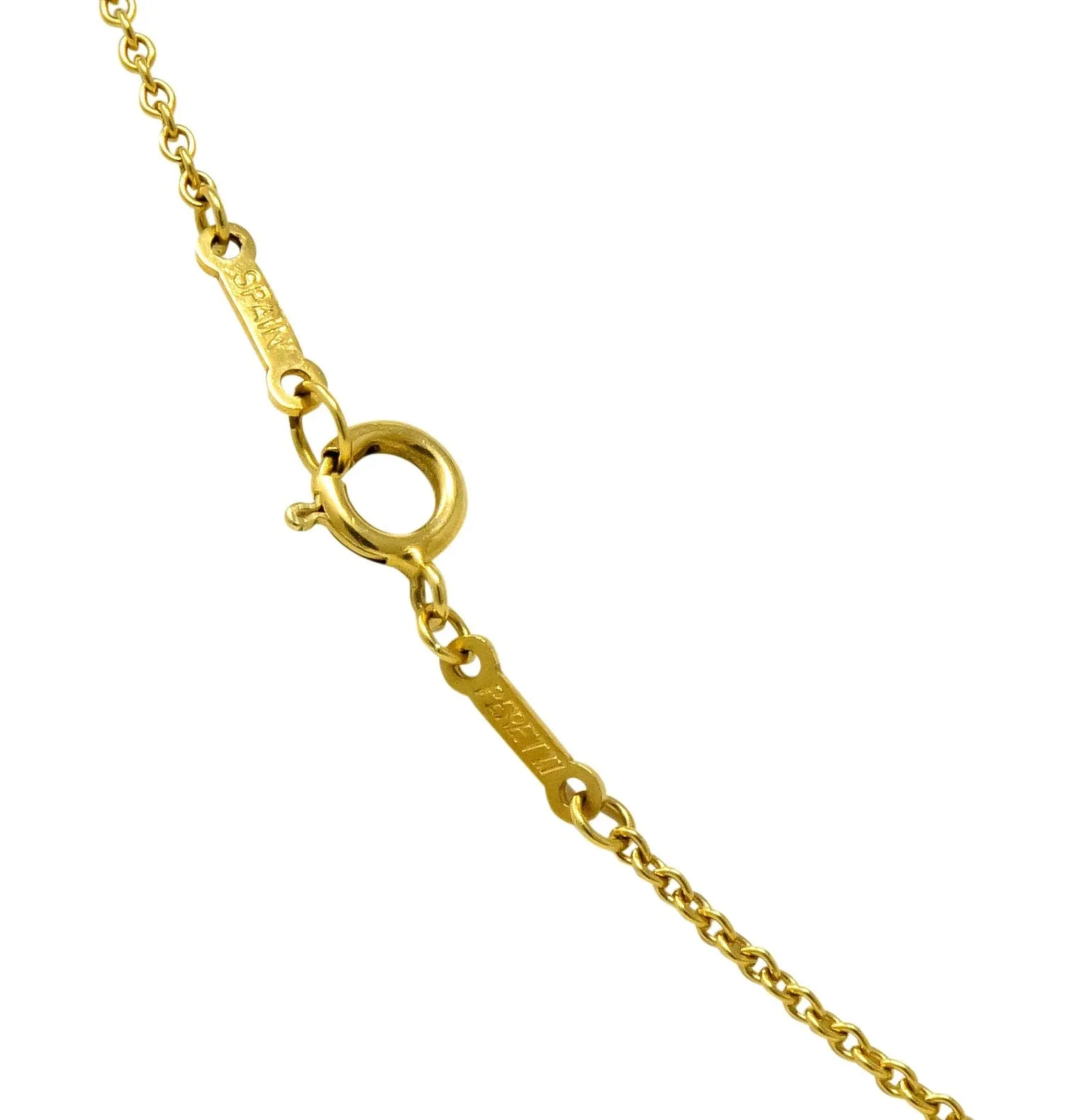Tiffany & Co. Elsa Peretti Spain Black Jade 18 Karat Gold Bottle Round Bottle Pendant Necklace