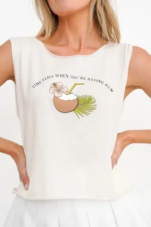 Time Flies Cropped Tank