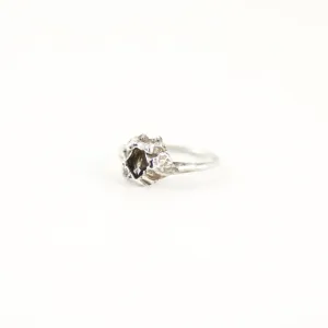 TIMELESS SOLITAIRE BARNACLE SILVER RING
