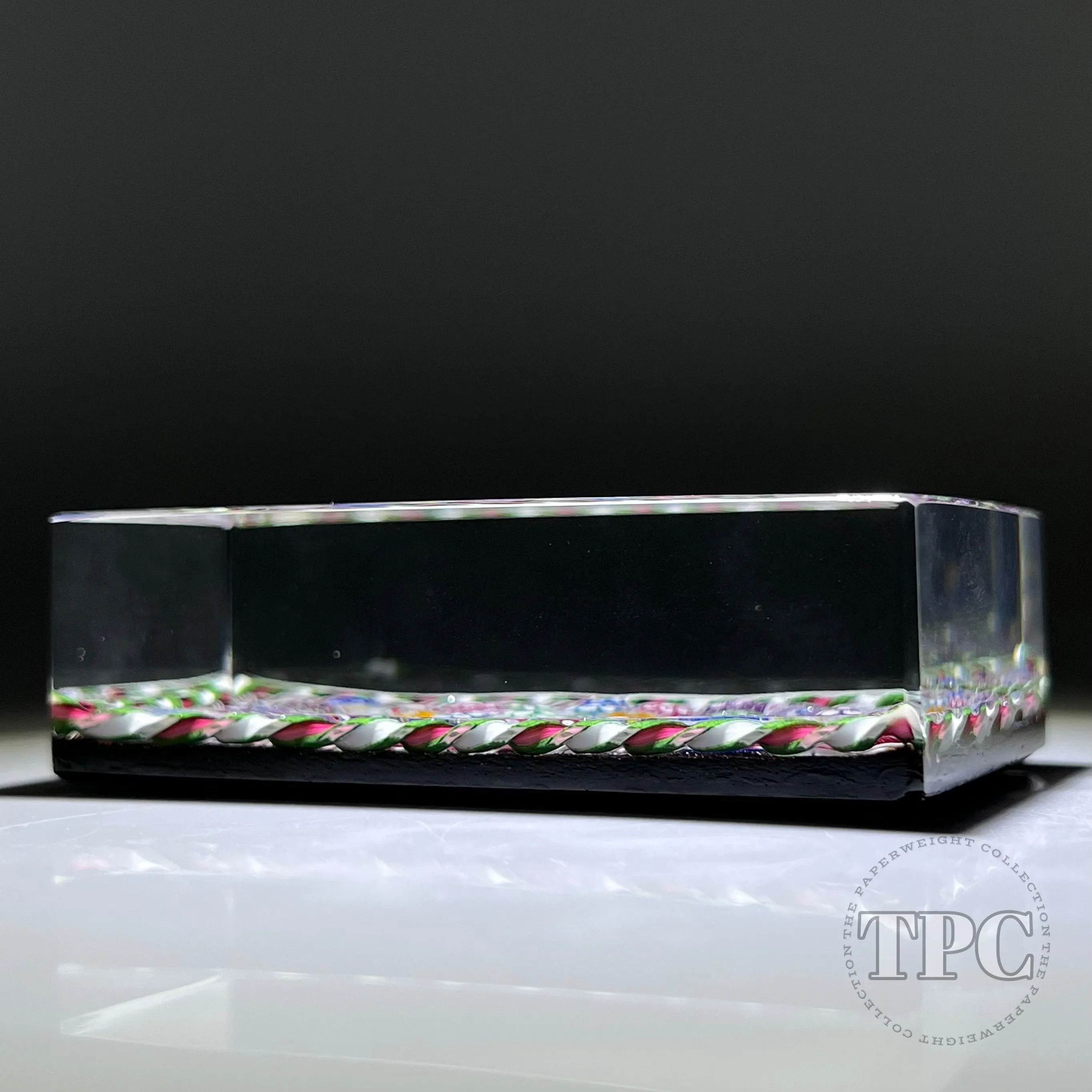 Tomasz Gondek 2022 Glass Art Paperweight Faceted Rectangular Closepack Complex Millefiori Plaque