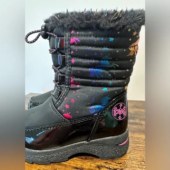 Totes Toddler Girls Unicorn Multi Winter Boots NWT Size 7