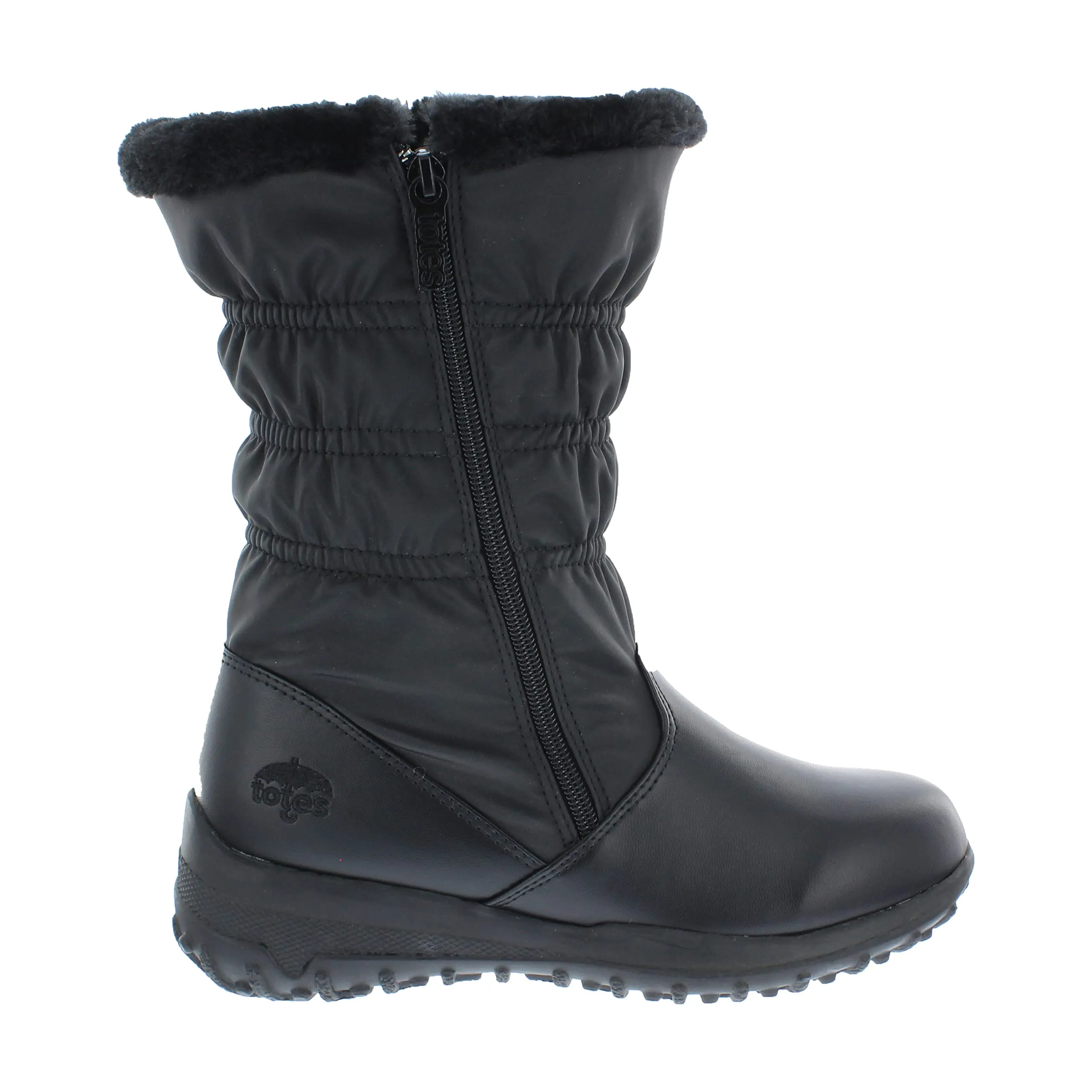 totes Womens Madina Snow Boots, Black, 8