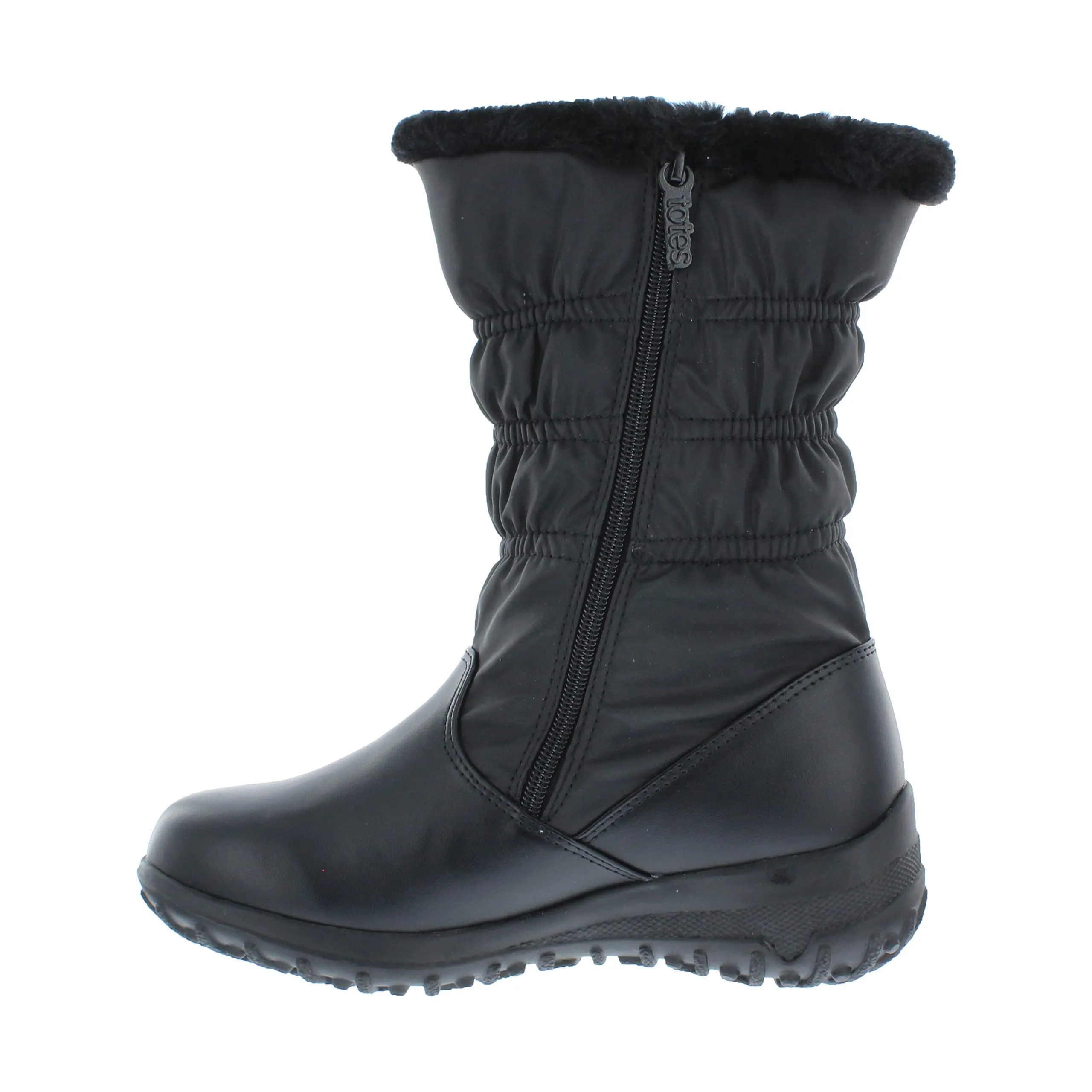 totes Womens Madina Snow Boots, Black, 8