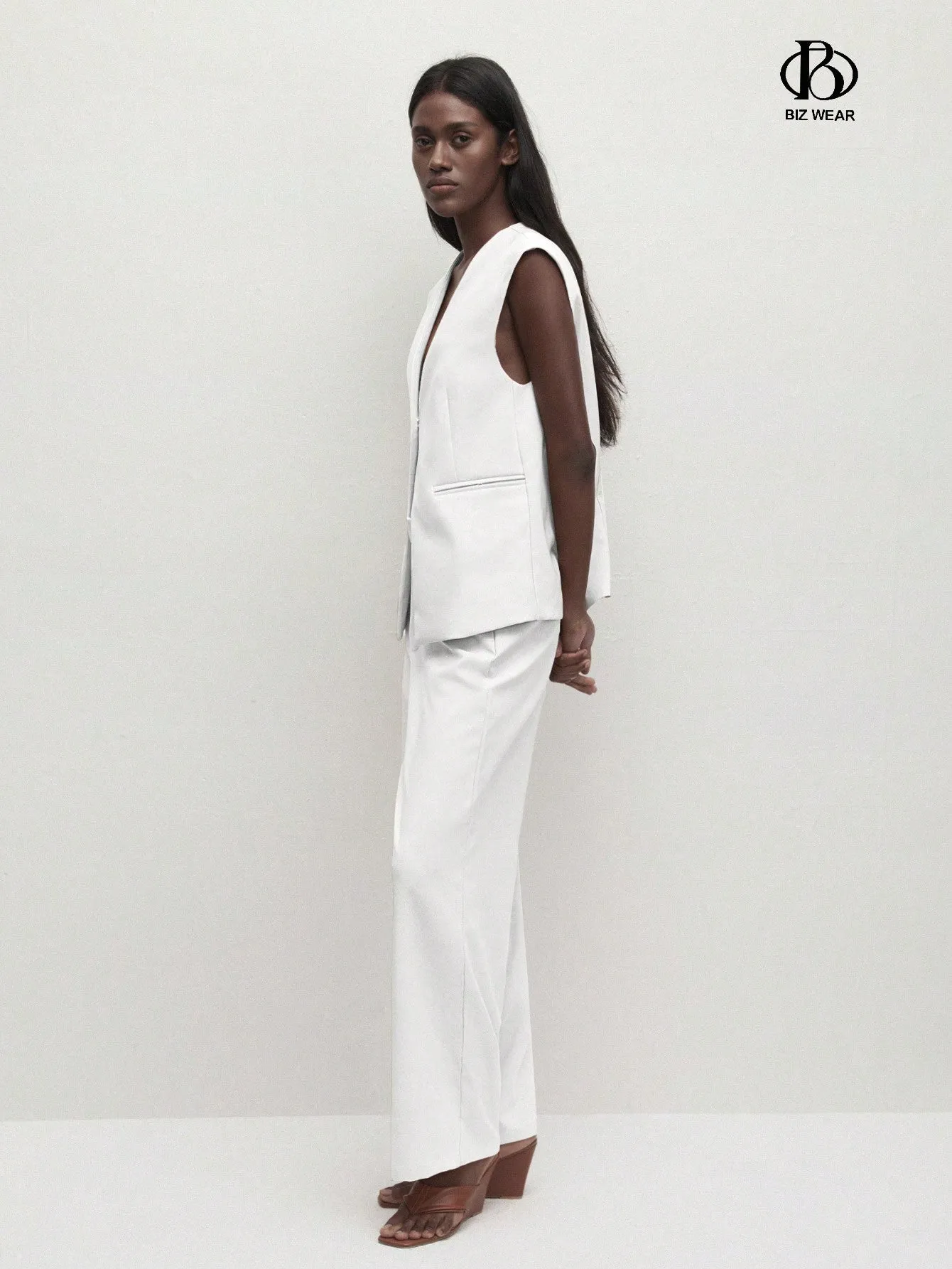 Traje de verano para mujeres con chaleco y pantalones