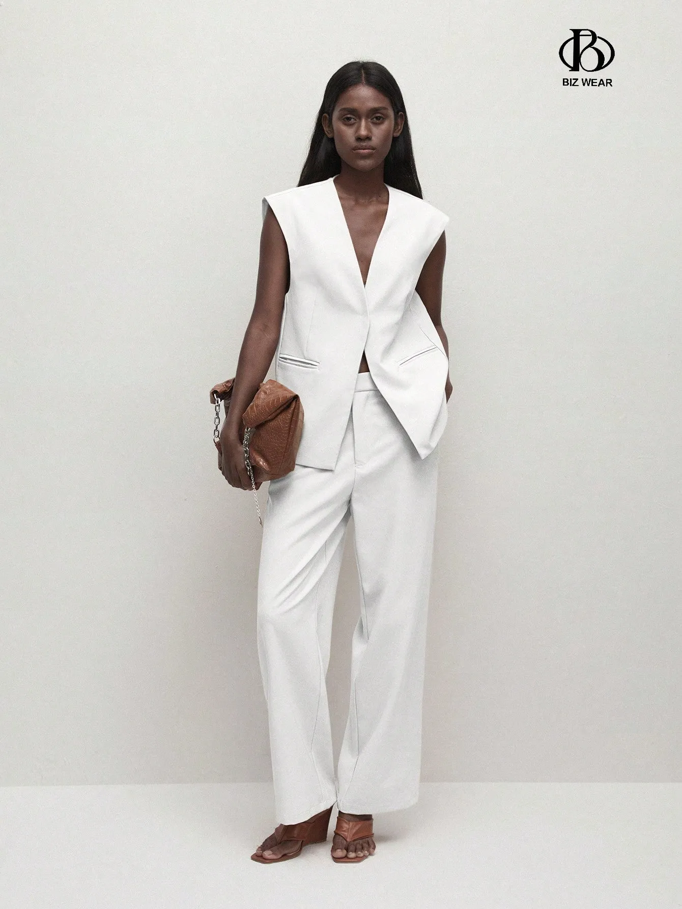 Traje de verano para mujeres con chaleco y pantalones
