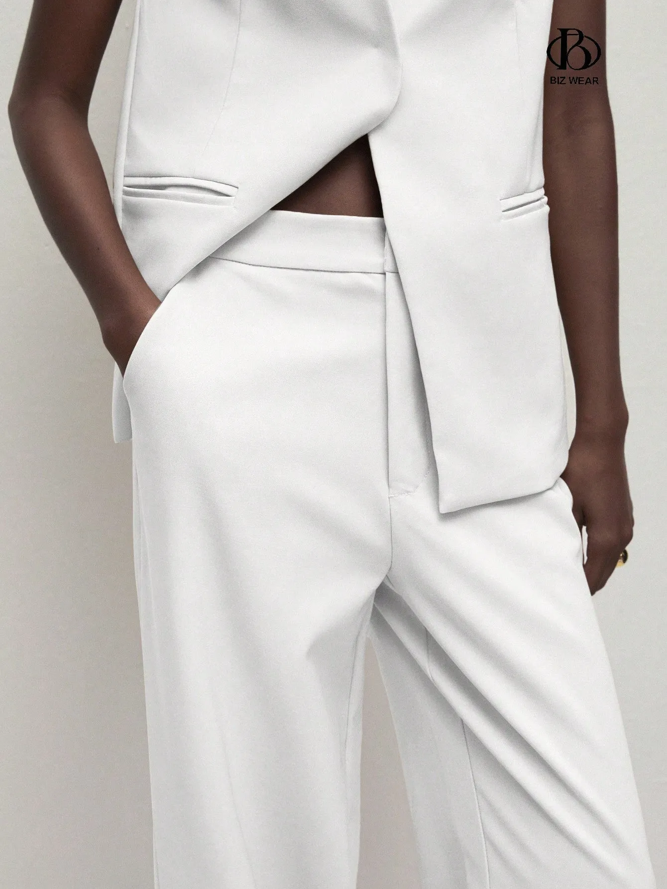 Traje de verano para mujeres con chaleco y pantalones