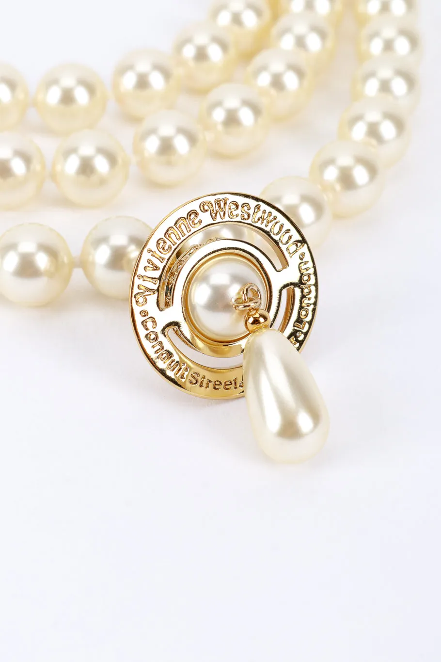 Triple Strand Pearl Orb Necklace