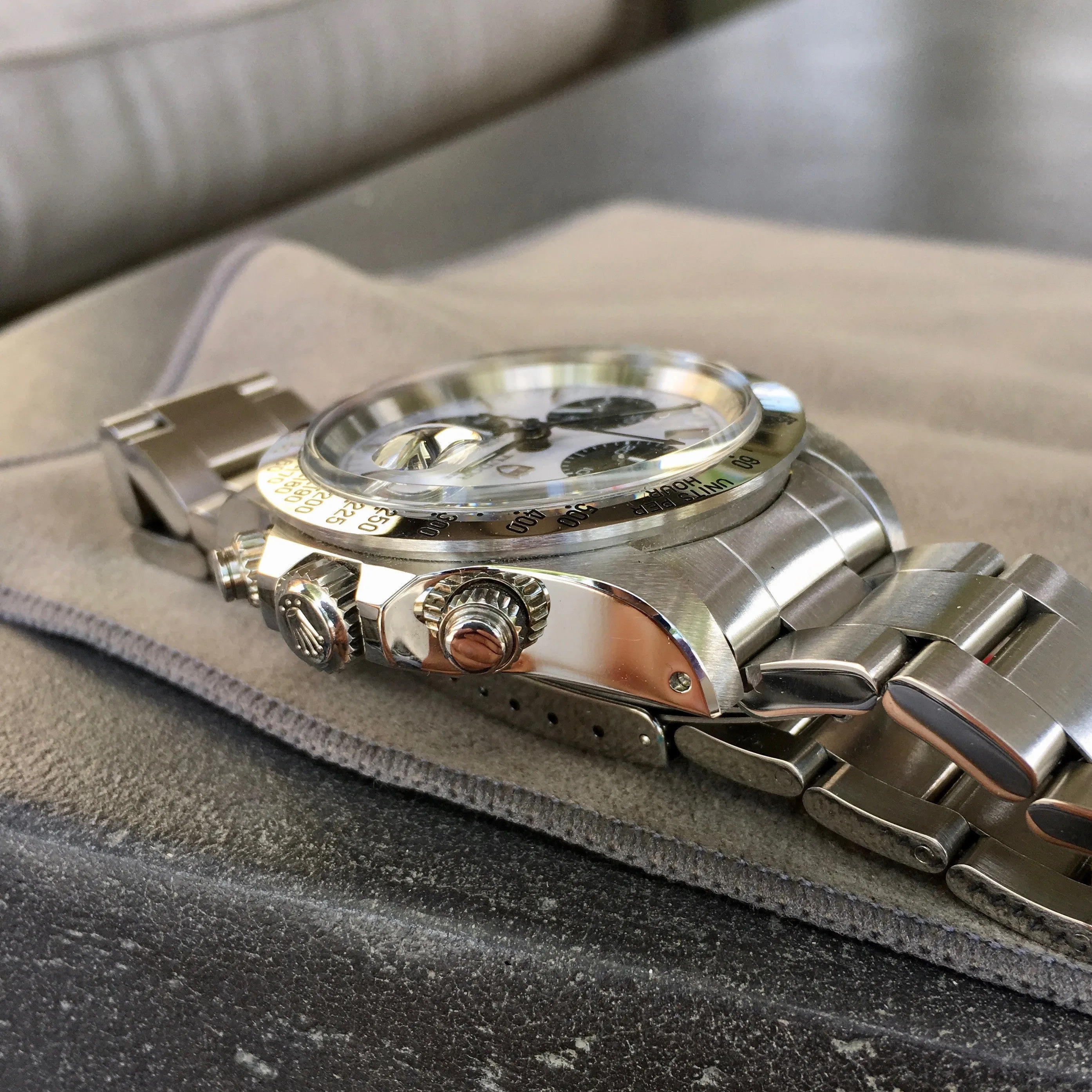 Tudor Big Block 79180 Steel Chronograph Panda Watch Like New Old Stock w/ Box & Papers Circa 1993