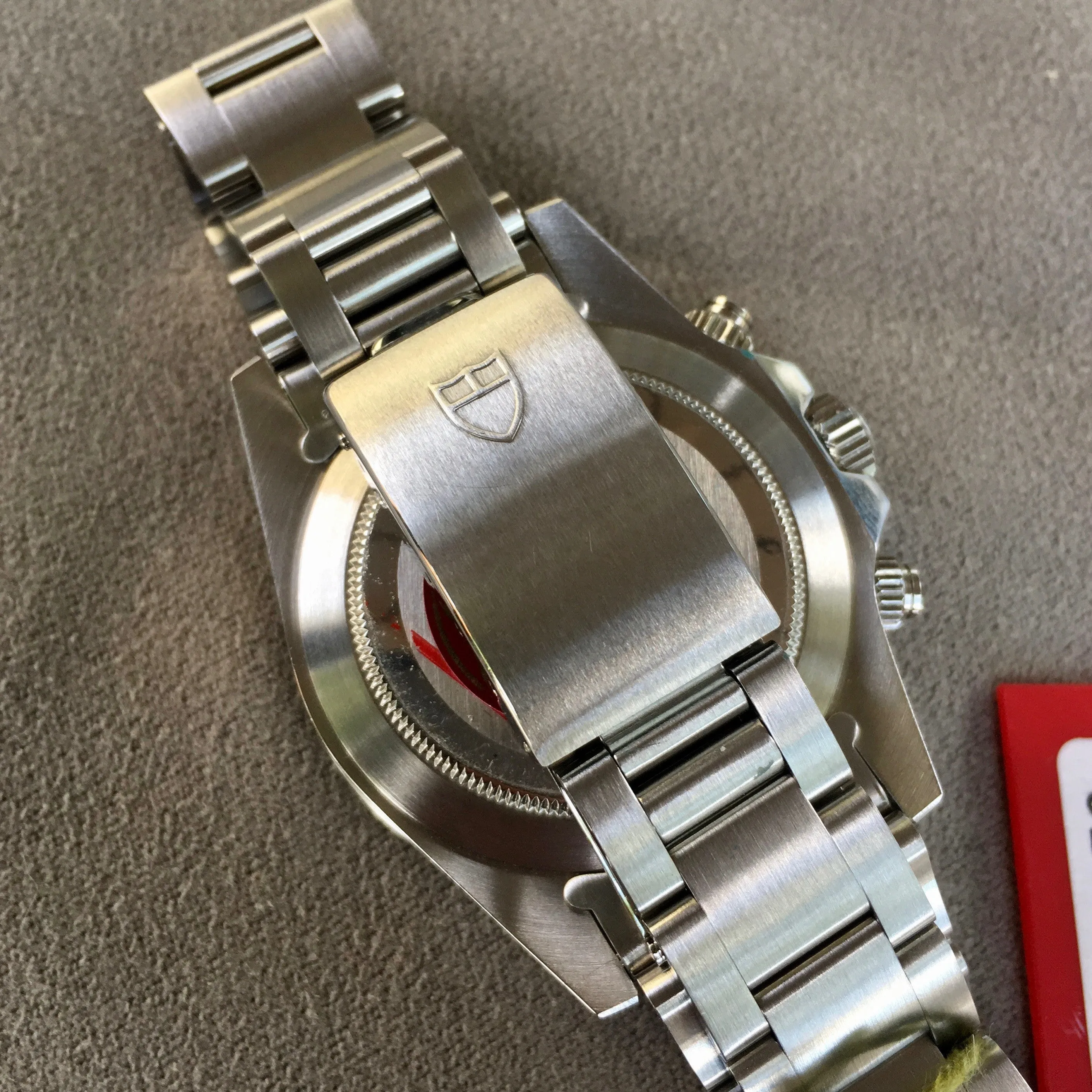 Tudor Big Block 79180 Steel Chronograph Panda Watch Like New Old Stock w/ Box & Papers Circa 1993