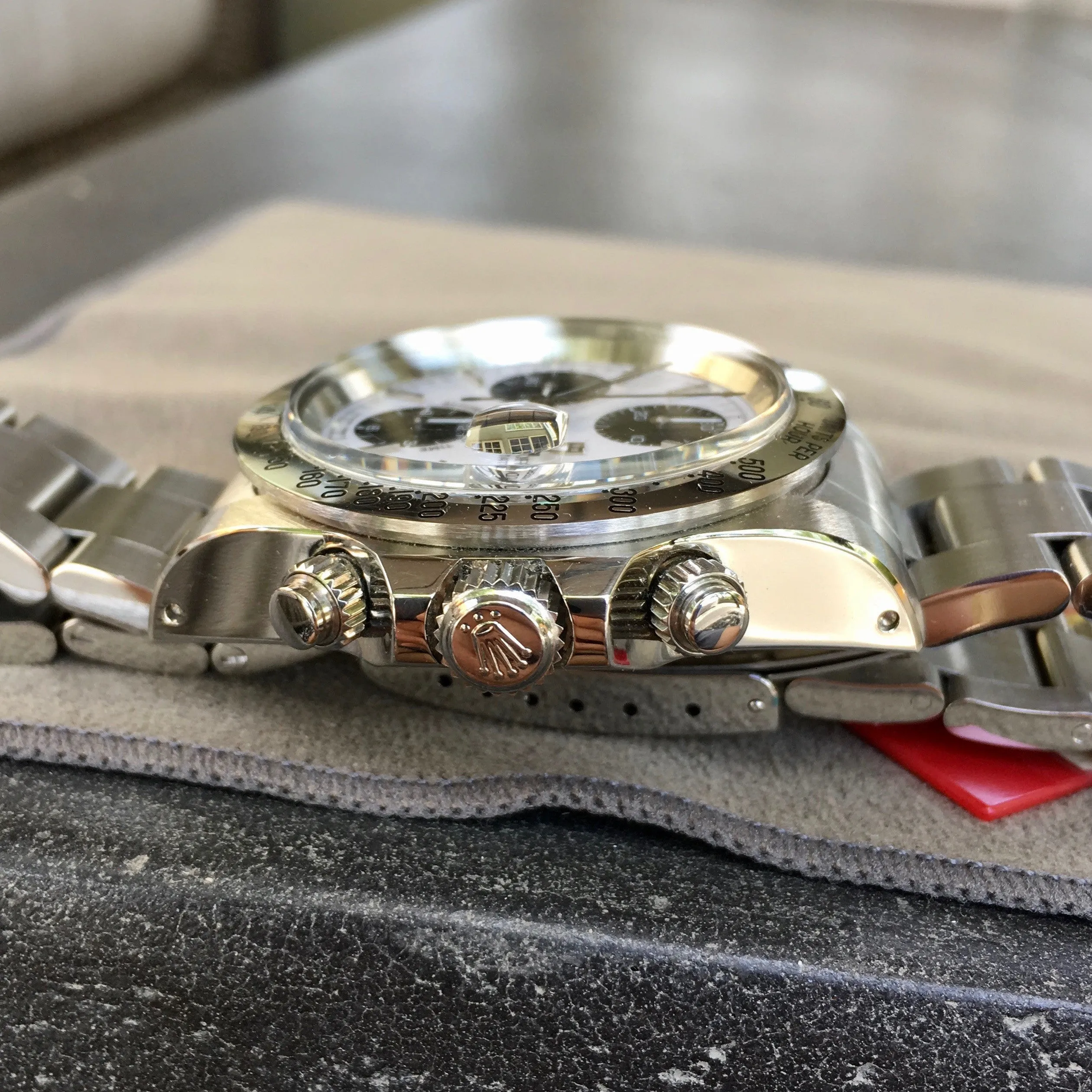 Tudor Big Block 79180 Steel Chronograph Panda Watch Like New Old Stock w/ Box & Papers Circa 1993
