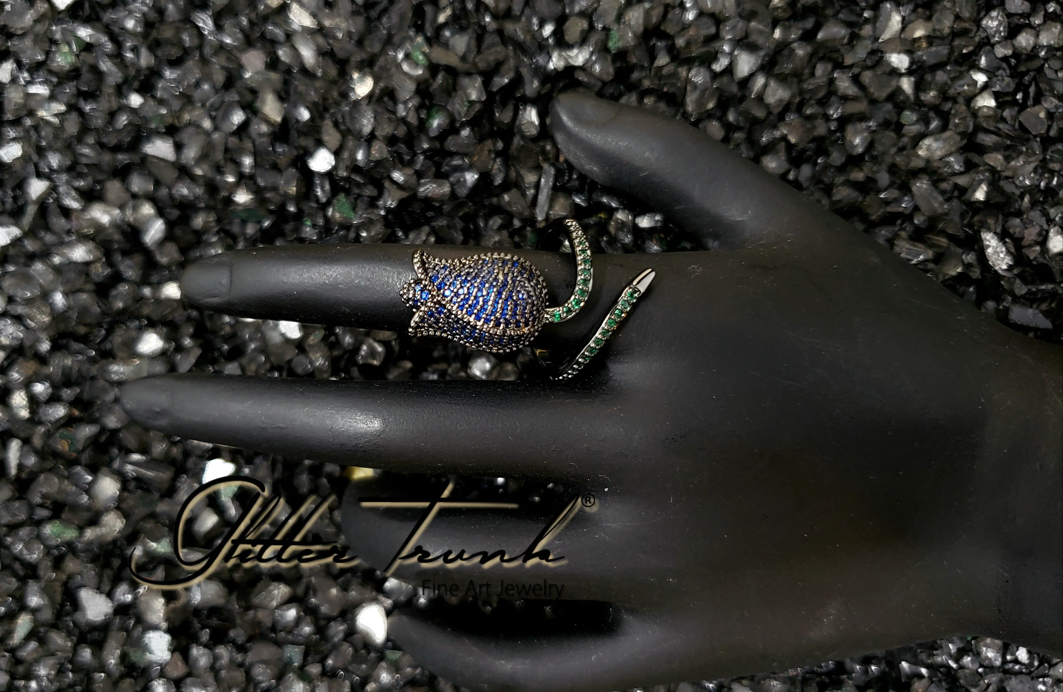 Tulip Adjustable American Diamond Rings
