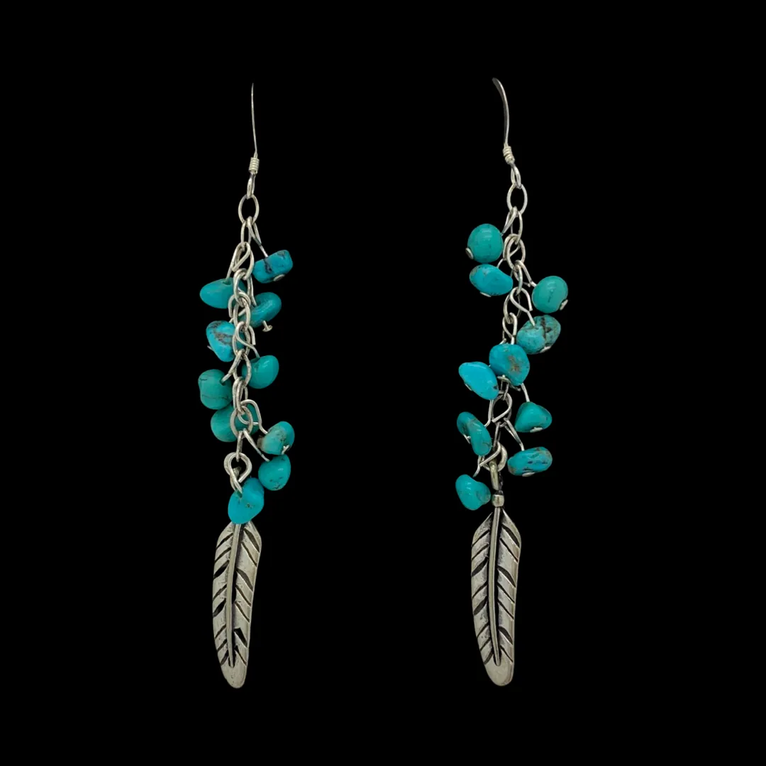 Turquoise Nugget   Feathers