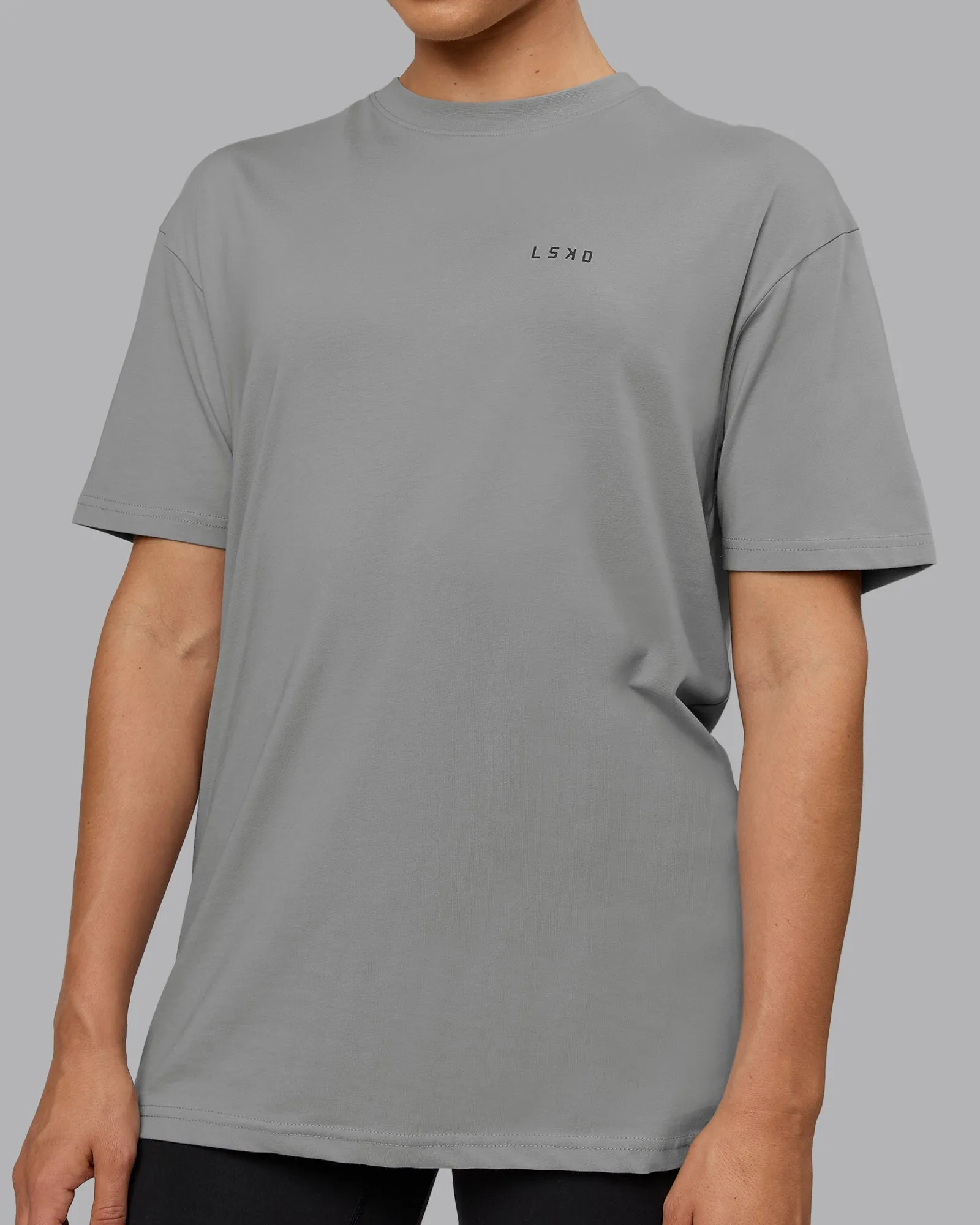 Unisex Enjoy the Journey Value Series FLXCotton Tee Oversize - Circular Grey-Pirate Black