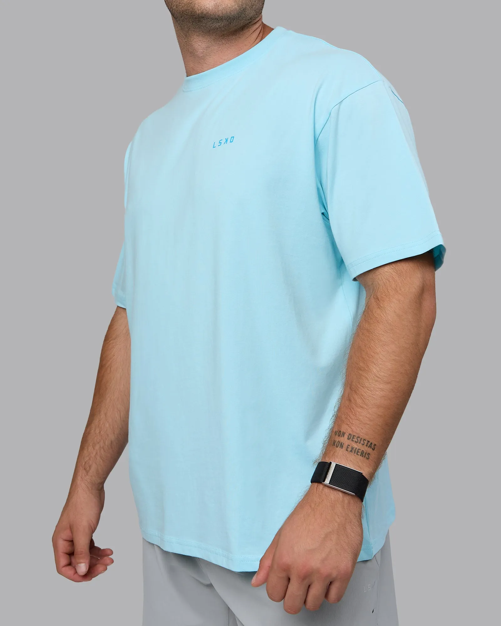 Unisex Enjoy the Journey Value Series FLXCotton Tee Oversize - Crystal Blue-Bay Blue