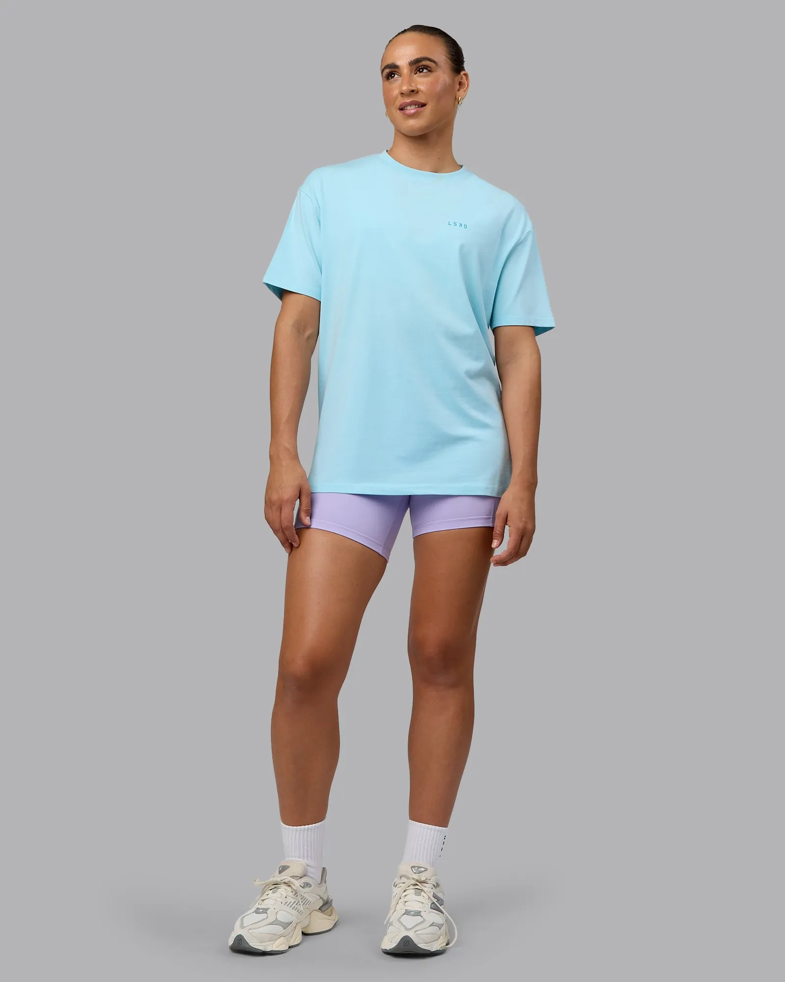 Unisex Enjoy the Journey Value Series FLXCotton Tee Oversize - Crystal Blue-Bay Blue