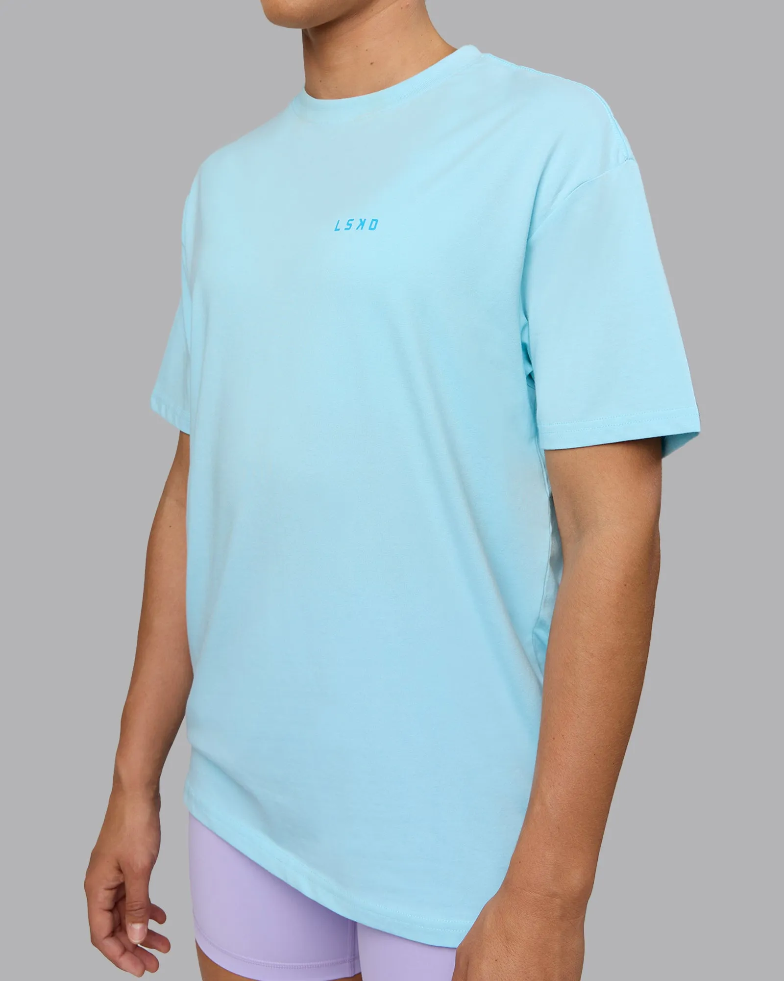 Unisex Enjoy the Journey Value Series FLXCotton Tee Oversize - Crystal Blue-Bay Blue
