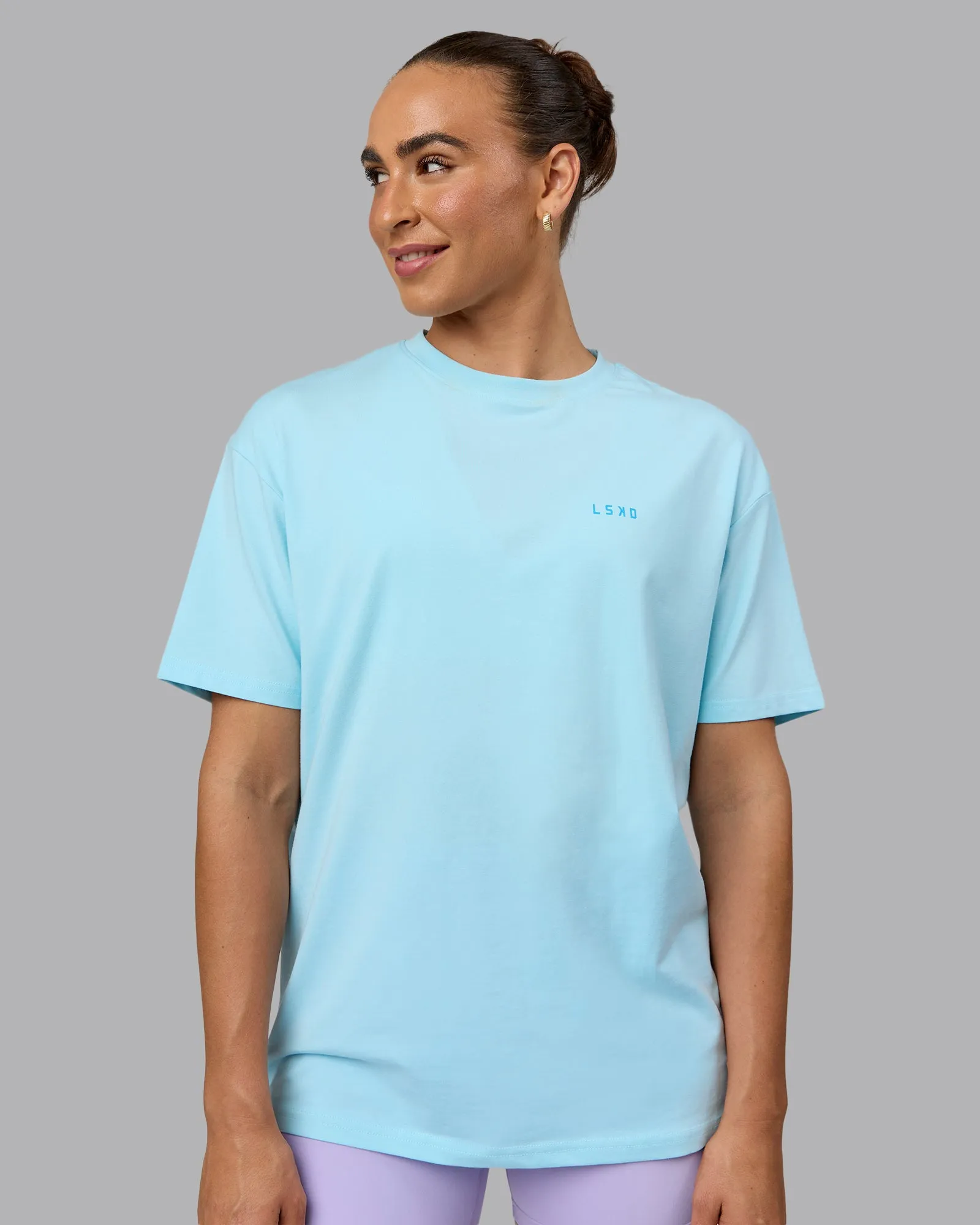 Unisex Enjoy the Journey Value Series FLXCotton Tee Oversize - Crystal Blue-Bay Blue