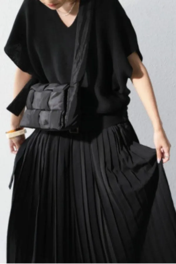 V Neck Chiffon Maxi Dress with Belt(Fit up to 220lbs)
