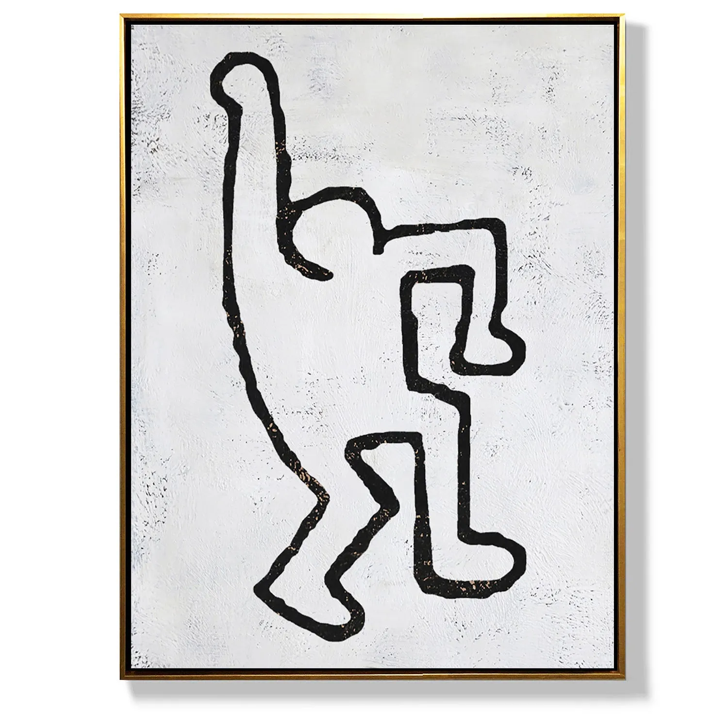 Vertical Abstract Dancing Man Painting H202V