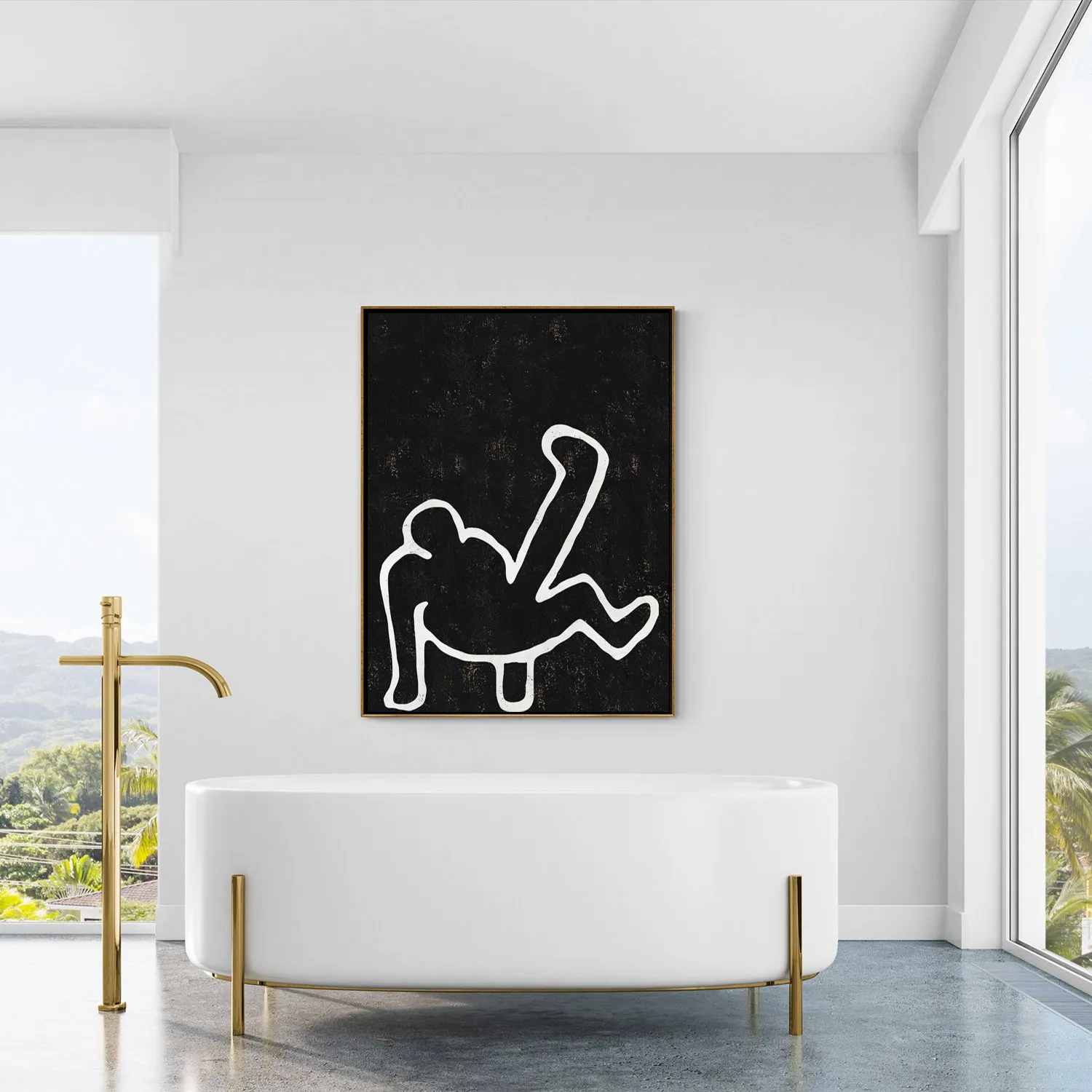 Vertical Abstract Dancing Man Painting H205VR
