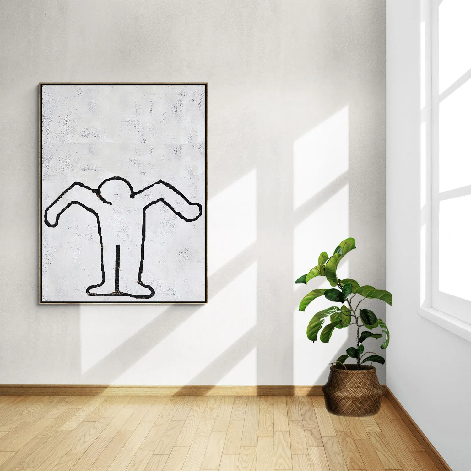 Vertical Abstract Dancing Man Painting H210V