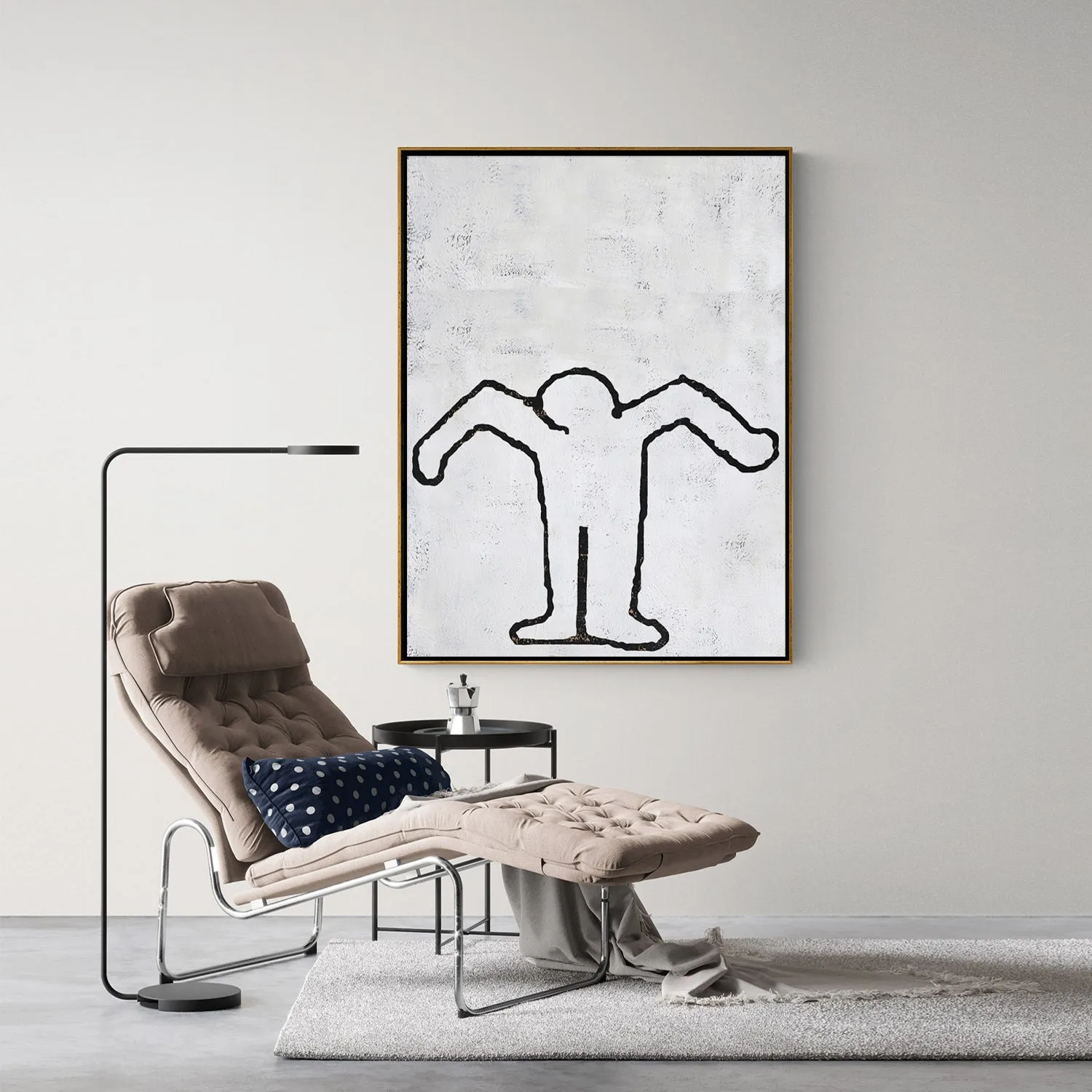 Vertical Abstract Dancing Man Painting H210V