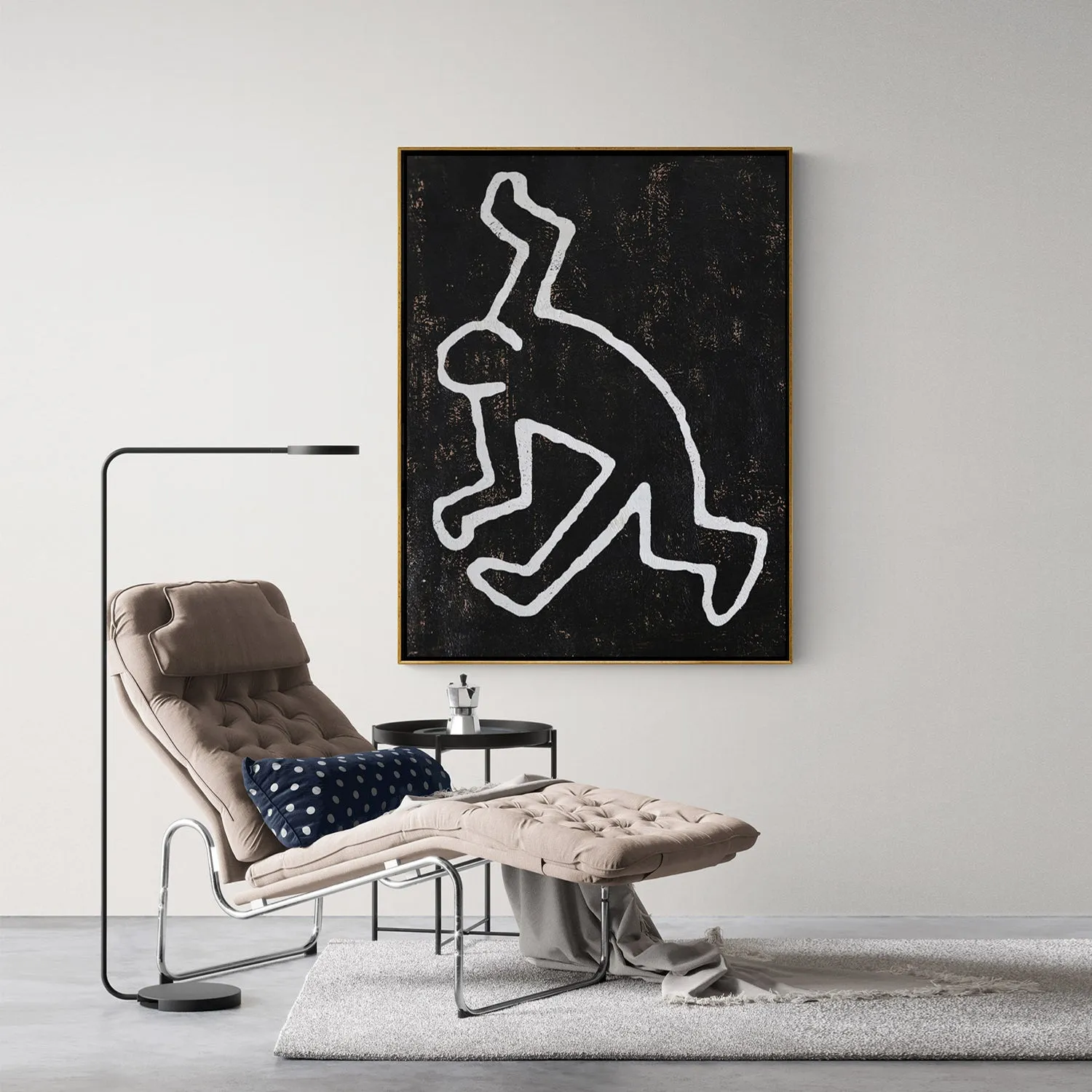 Vertical Abstract Dancing Man Painting H273V