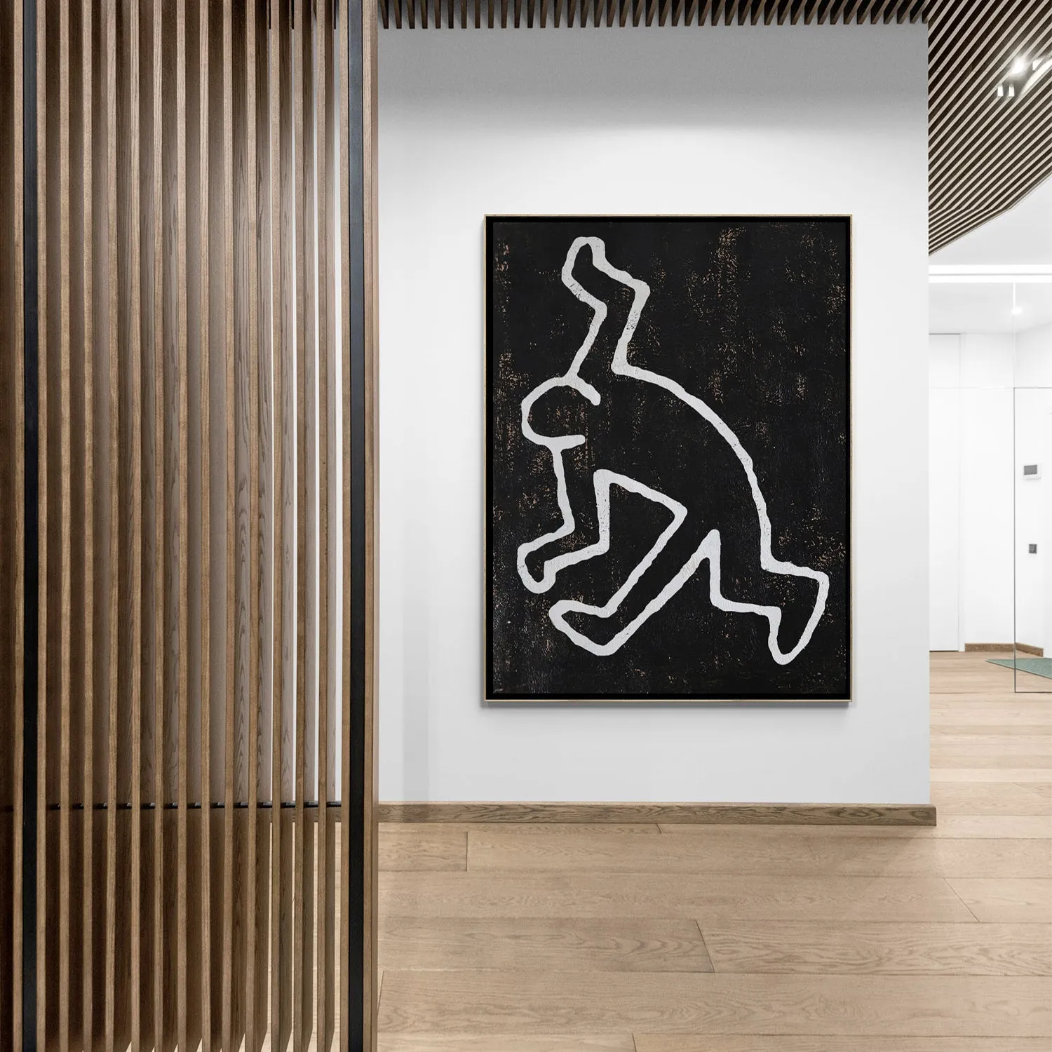 Vertical Abstract Dancing Man Painting H273V