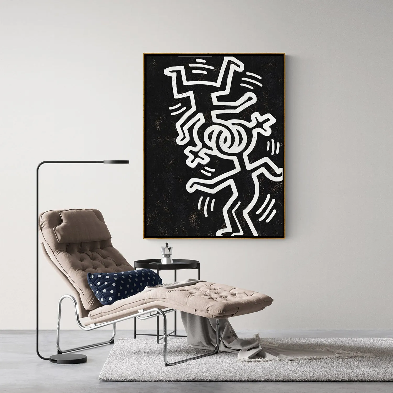 Vertical Abstract Dancing Man Painting H316VR