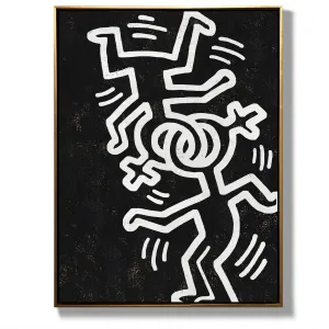 Vertical Abstract Dancing Man Painting H316VR