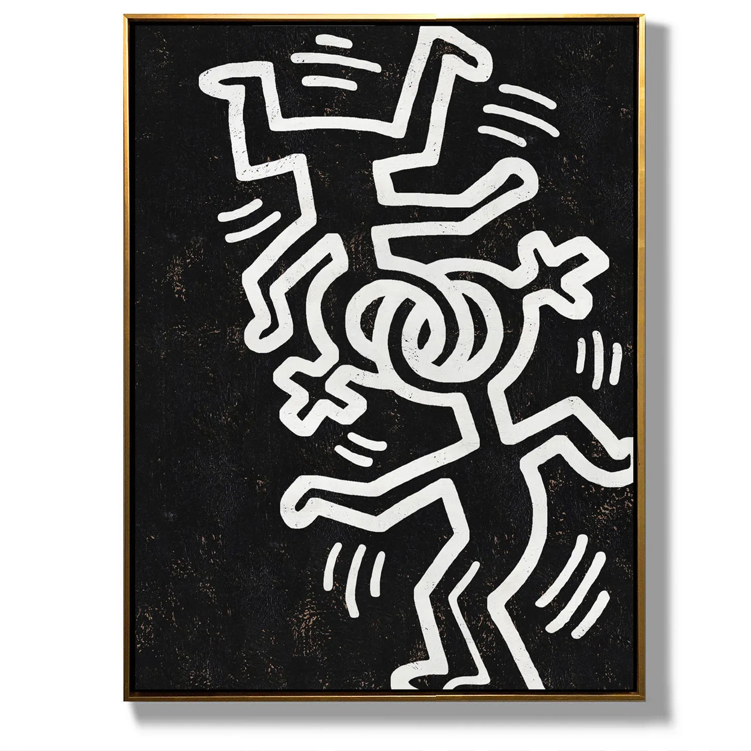 Vertical Abstract Dancing Man Painting H316VR