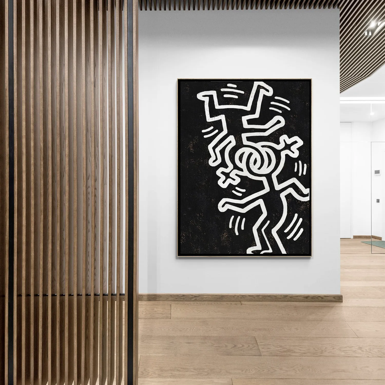 Vertical Abstract Dancing Man Painting H316VR