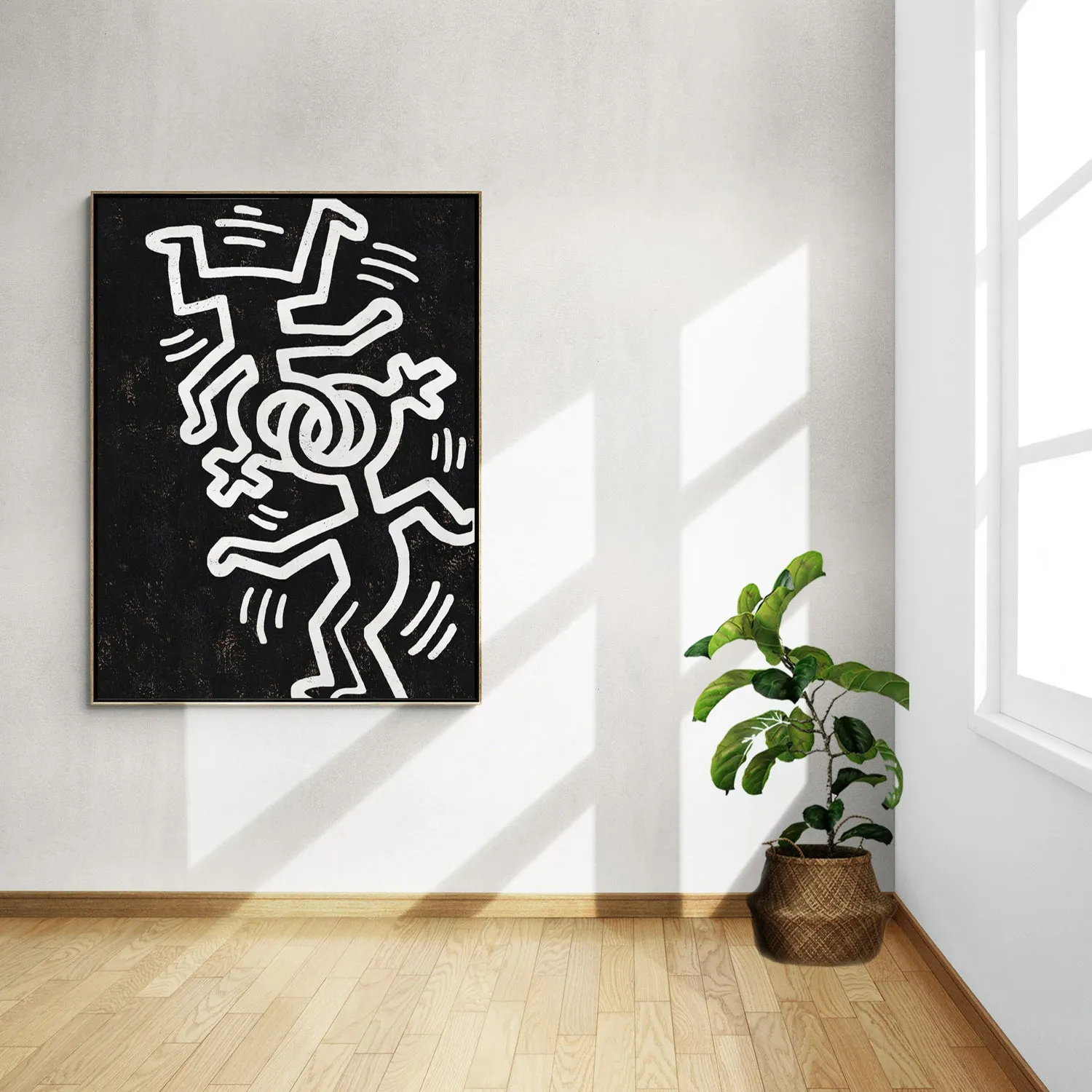 Vertical Abstract Dancing Man Painting H316VR