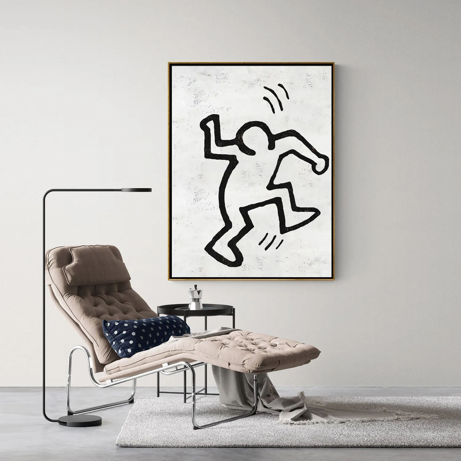 Vertical Abstract Dancing Man Painting H319V