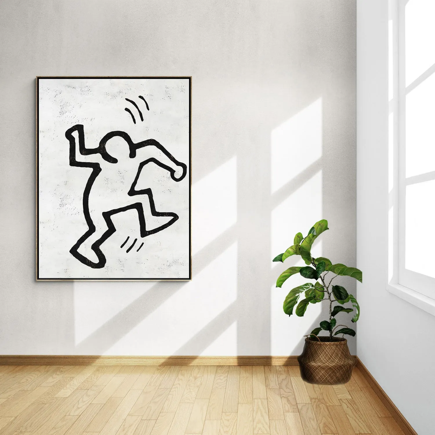 Vertical Abstract Dancing Man Painting H319V