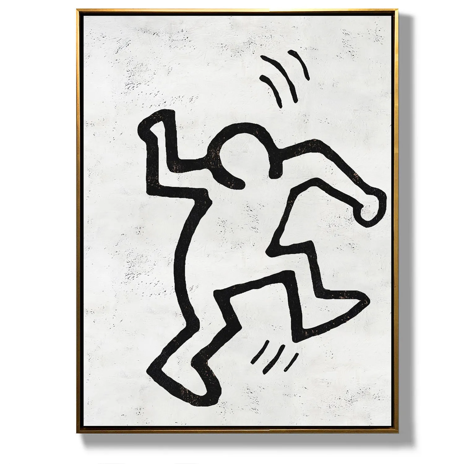 Vertical Abstract Dancing Man Painting H319V