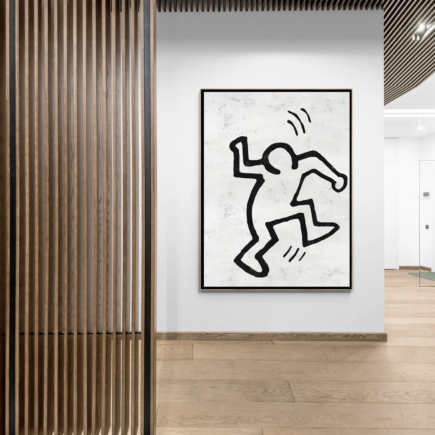 Vertical Abstract Dancing Man Painting H319V
