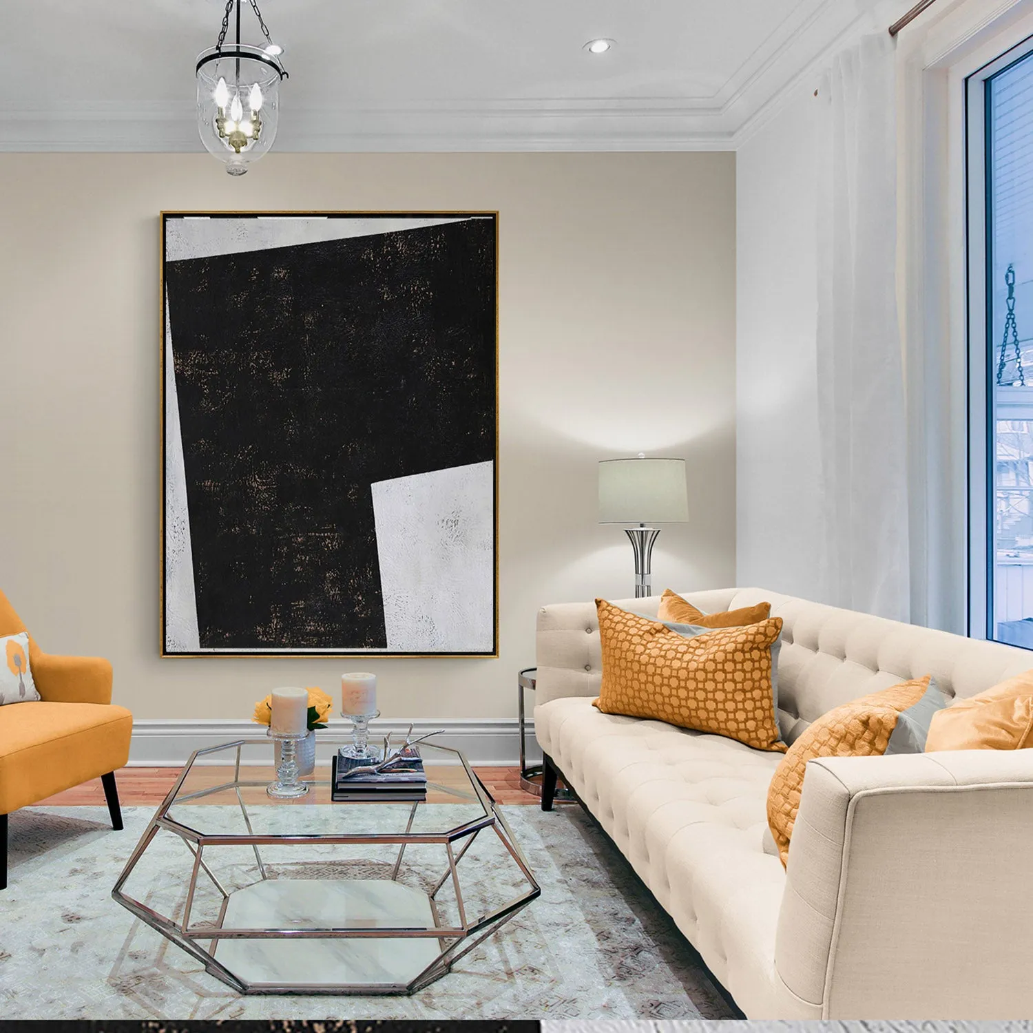 Vertical Geometric Painting H127V