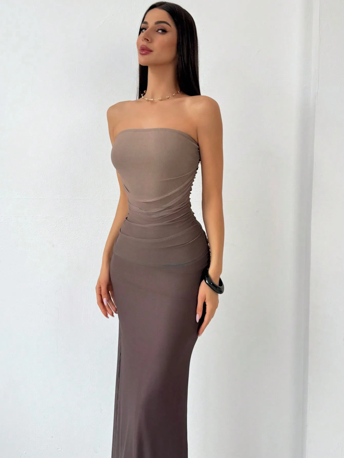 Vestido Ajustado Sin Tirantes Aloruh - Cherry Vibes