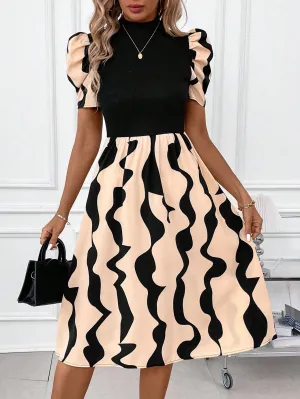 Vestido de manga corta Yin Yang para mujer  CR