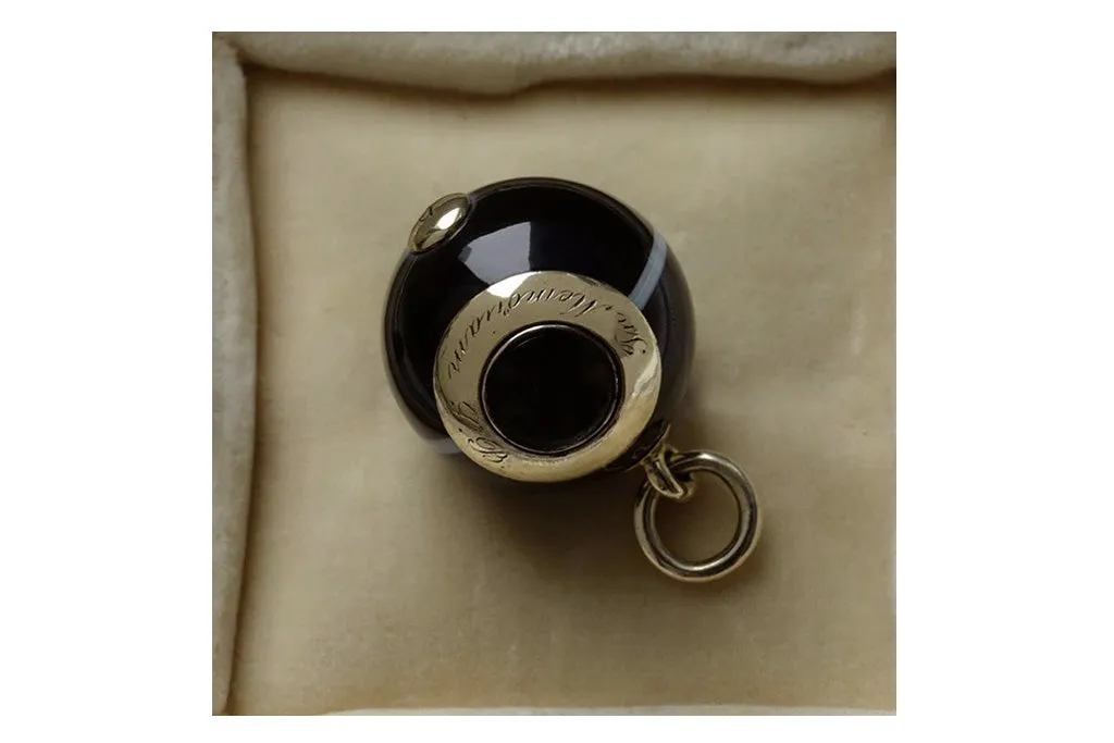 Victorian Banded Agate Star Diamond Orb