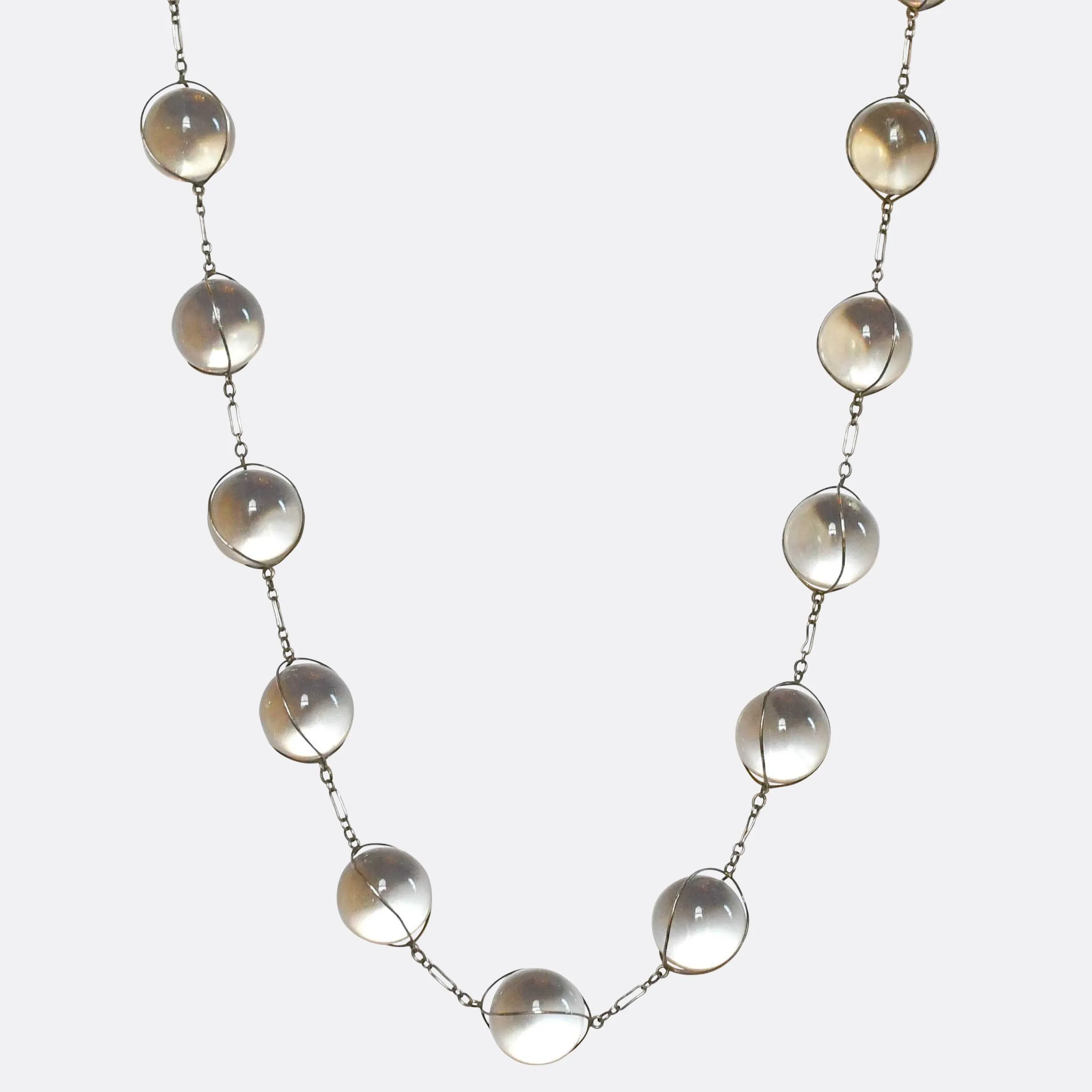 Victorian "Pool of Light" Silver Necklace