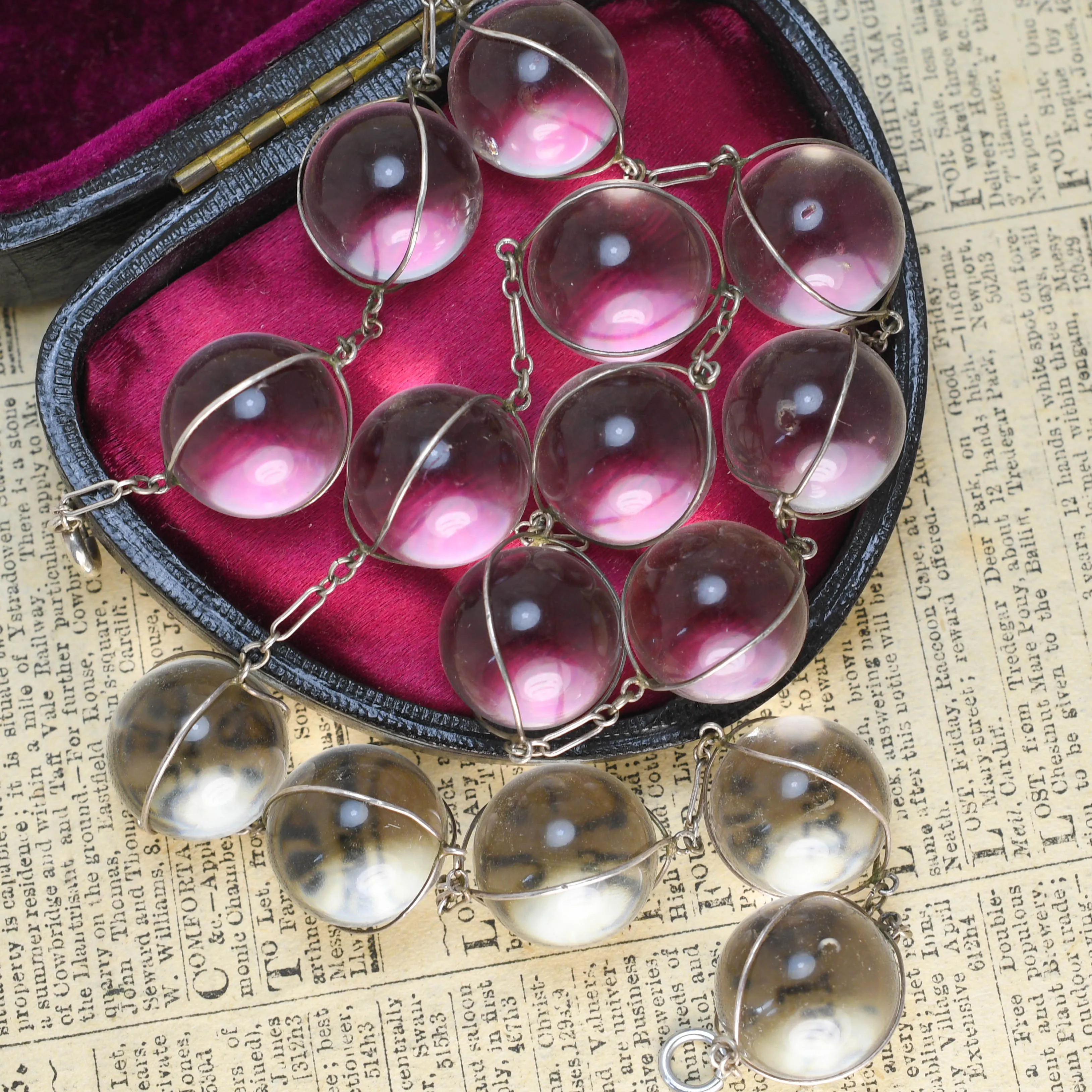 Victorian "Pool of Light" Silver Necklace