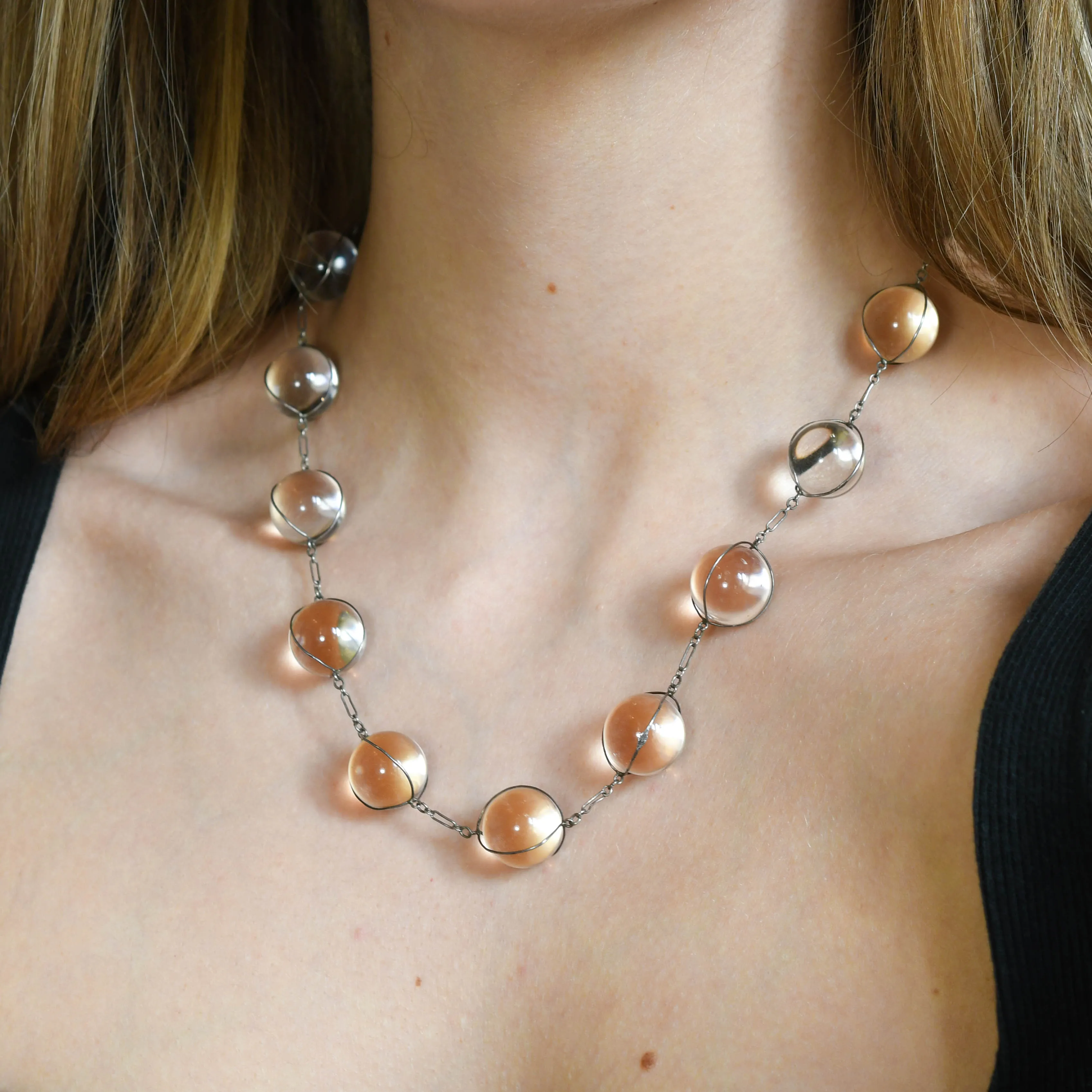 Victorian "Pool of Light" Silver Necklace
