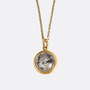 Victorian Rock Crystal Orb Compass