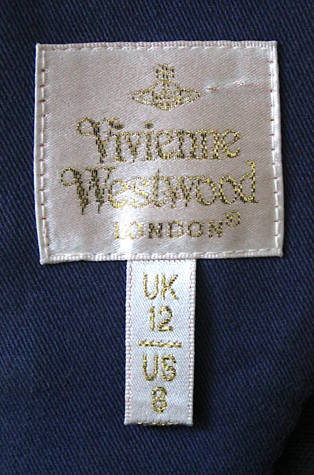 Vivienne Westwood Navy Crystal Orb Corset, c. 2000's, Size US 2