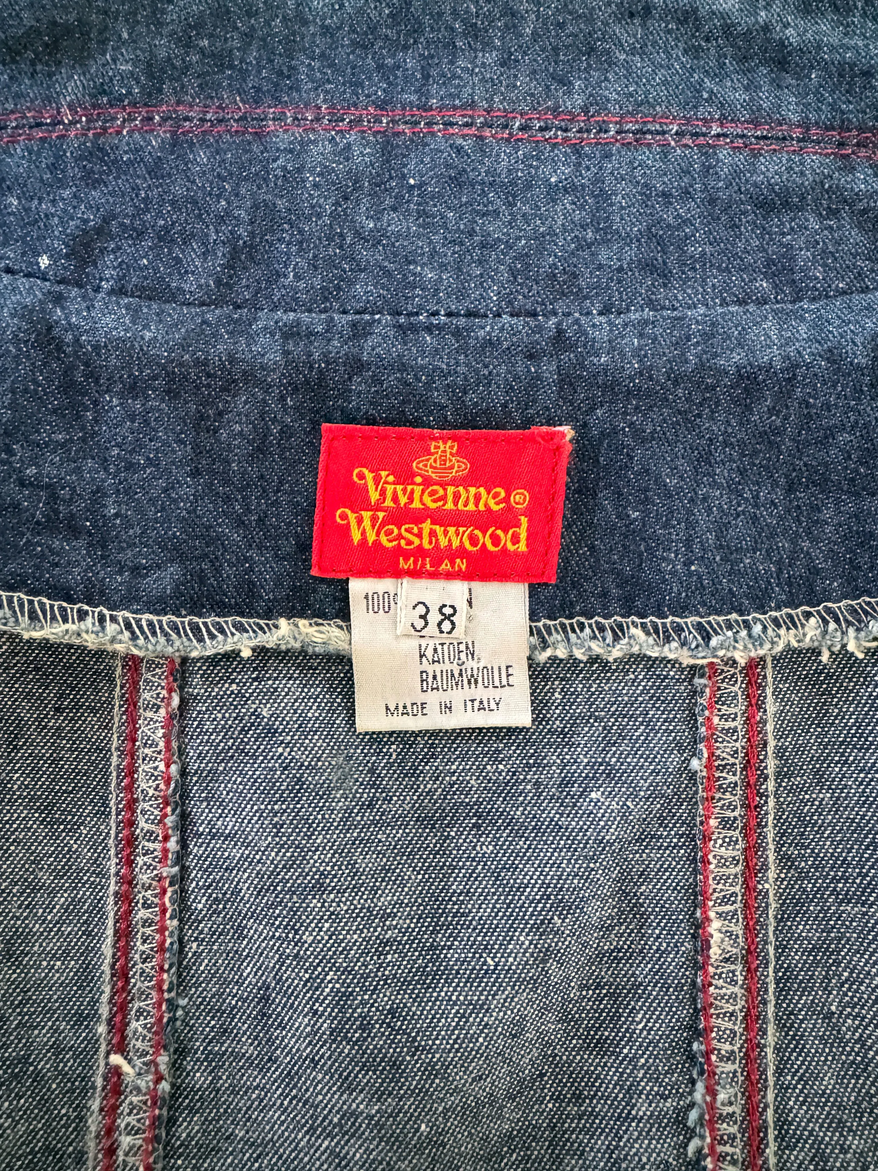 Vivienne Westwood Red Label 1990s Denim Corset Top