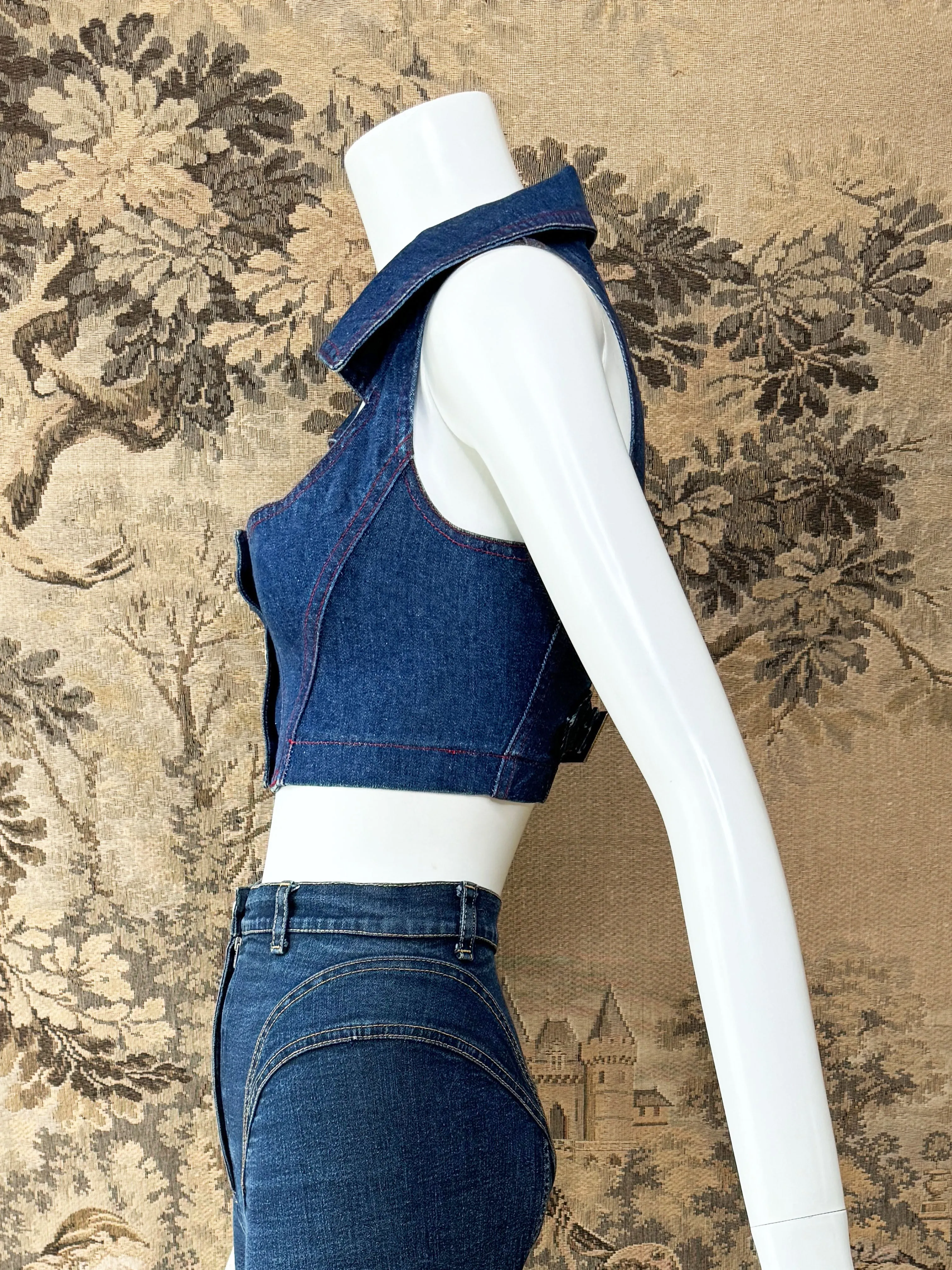 Vivienne Westwood Red Label 1990s Denim Corset Top