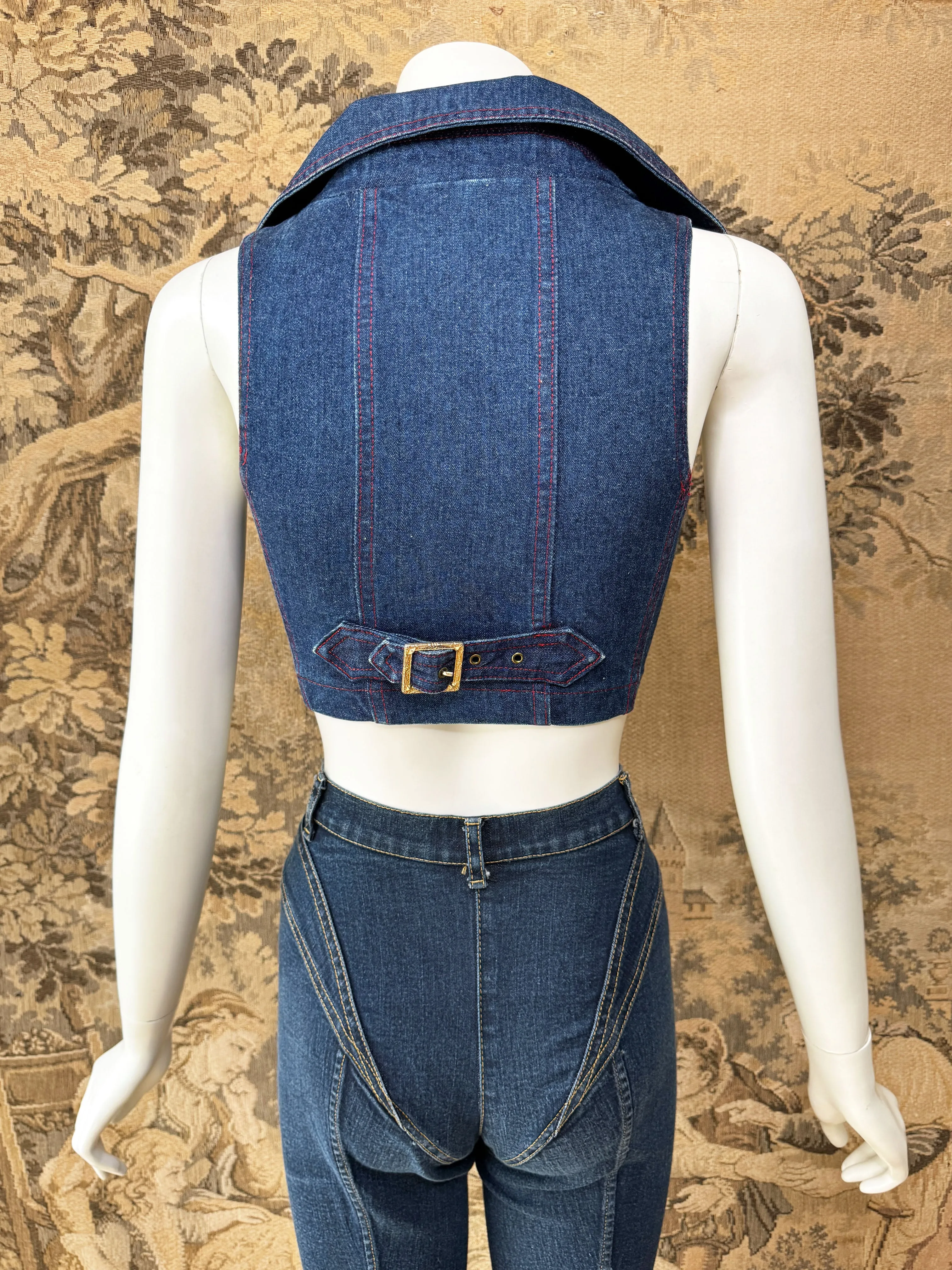 Vivienne Westwood Red Label 1990s Denim Corset Top
